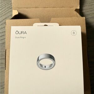 New Oura Ring Gen 4 in Silver Size 8